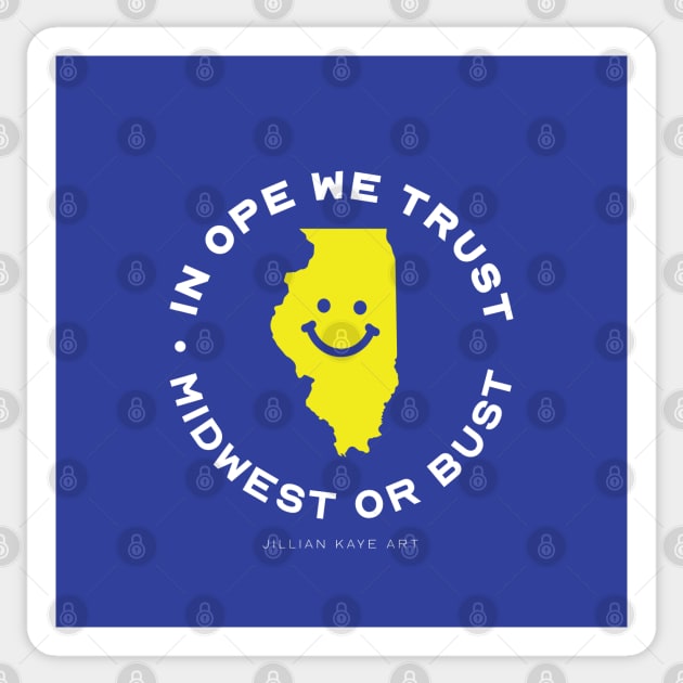 Midwest or Bust: Illinois Sticker by Jillian Kaye Art